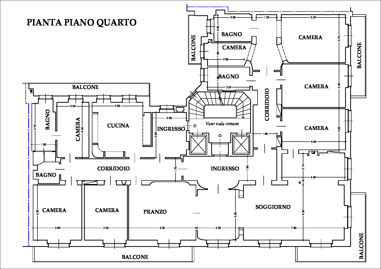 planimetria prima via oberdan