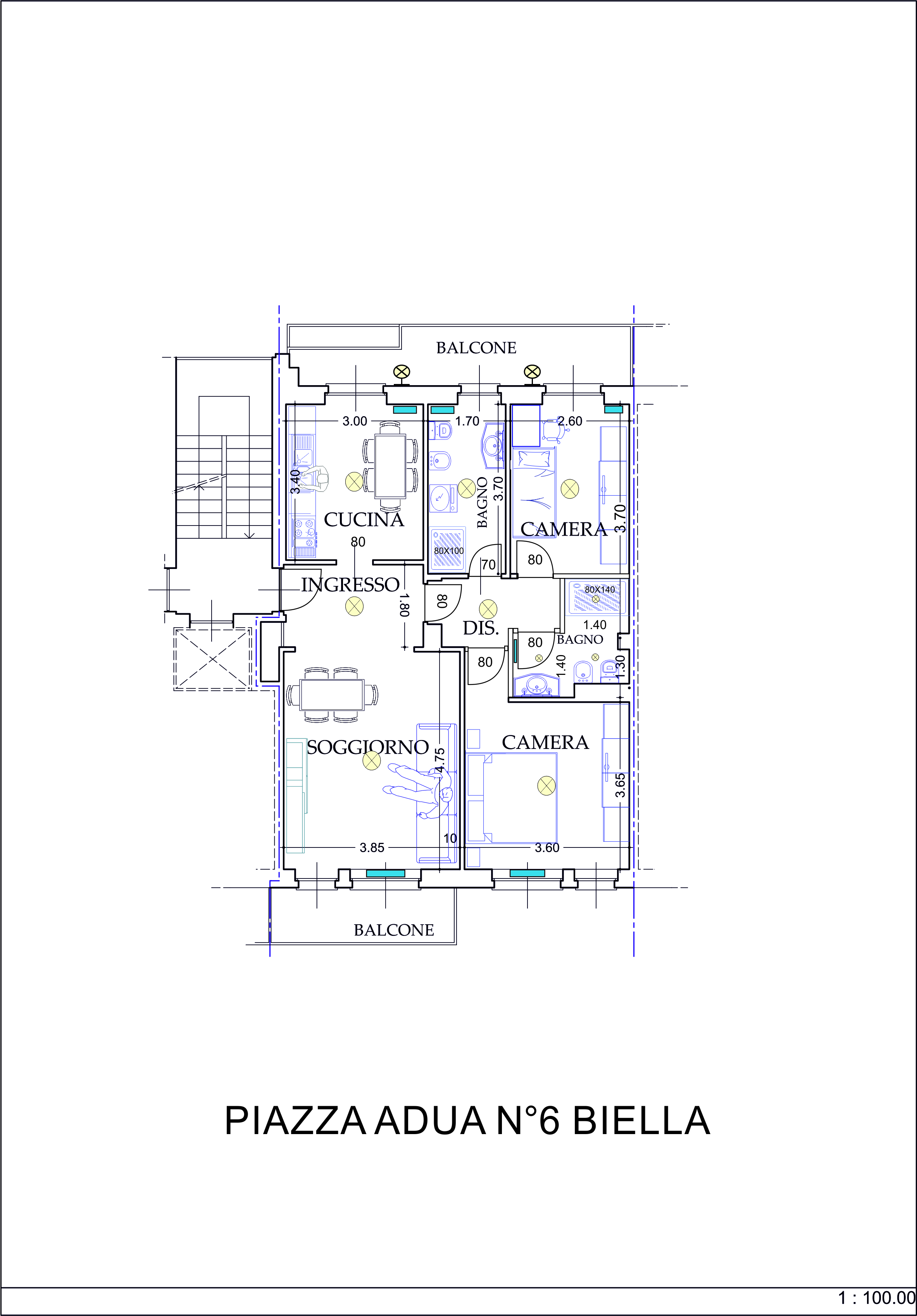 PLANIMETRIA PIAZZA ADUA CON QUOTE