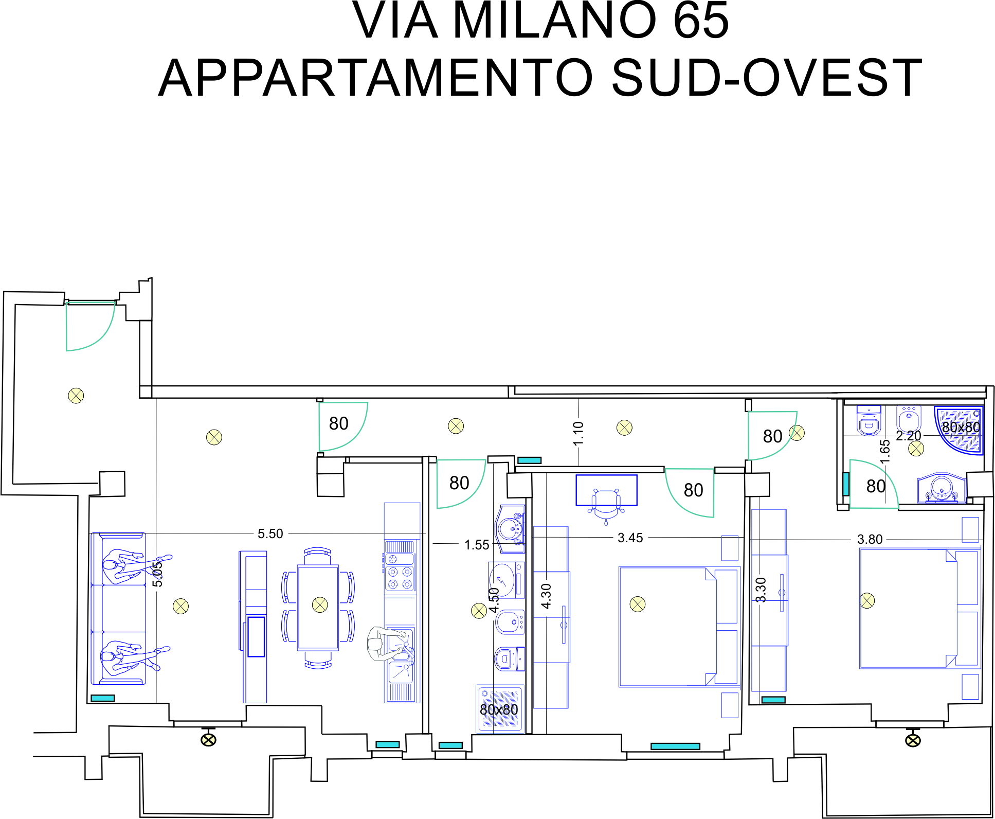 PLANIMETRIA VIA MILANO 65 SUD OVEST MODIFICHE